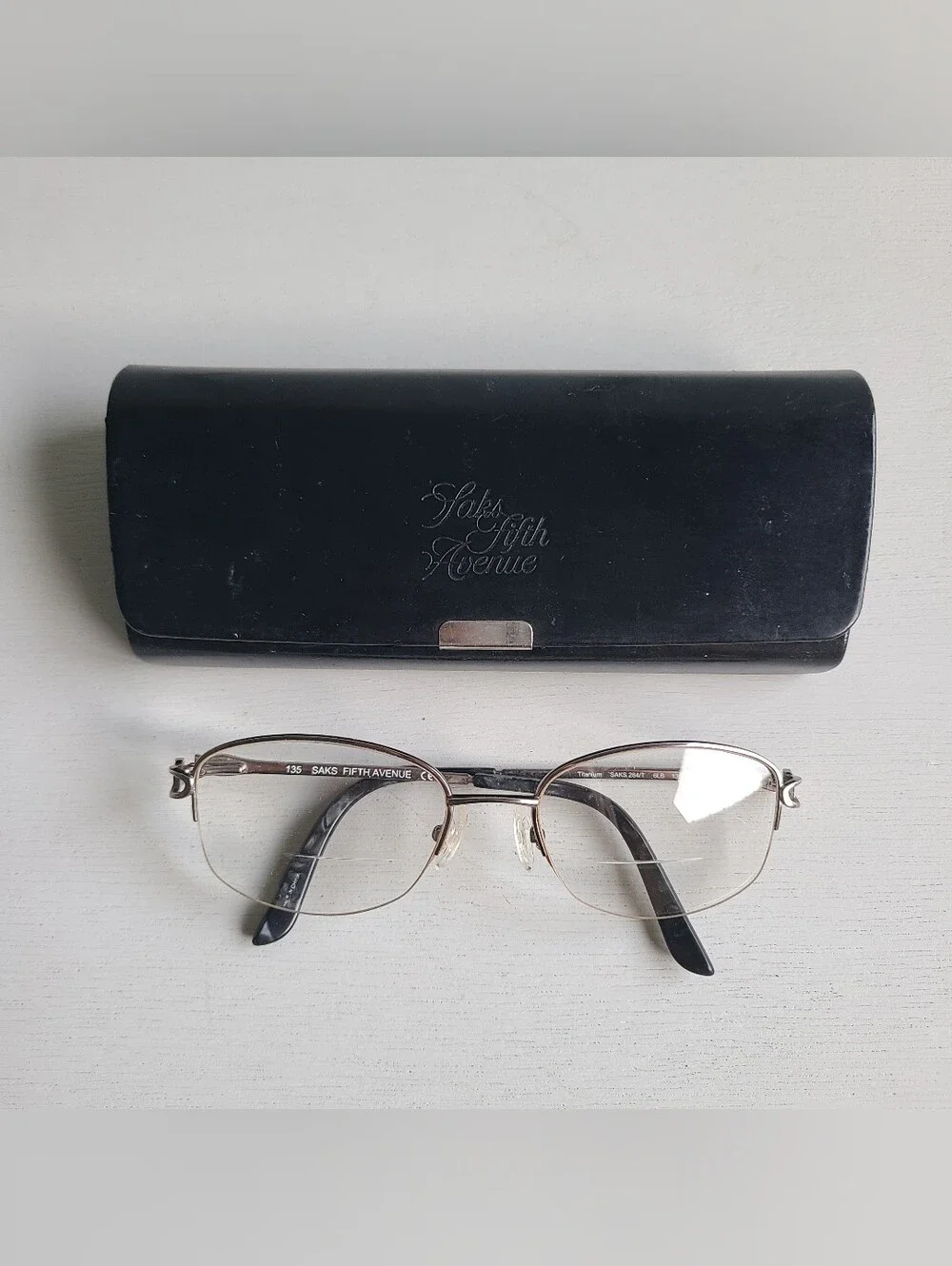 Saks Fifth Avenue Titanium Glasses with Case